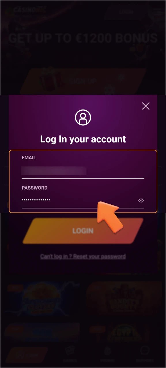 Enter your login information and confirm any security prompts.