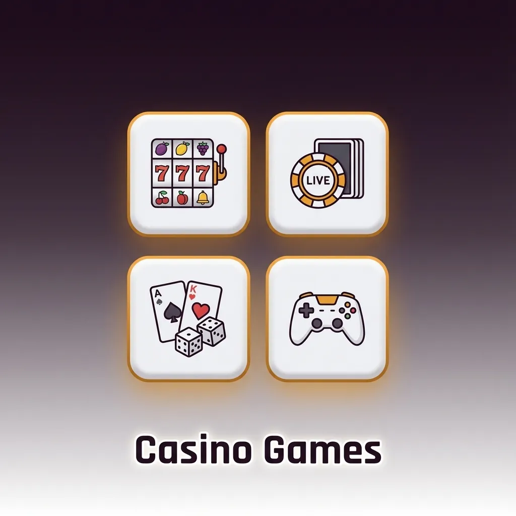 Online casino lobby with pokies, roulette, blackjack, live dealer tables and jackpot games displayed on a screen