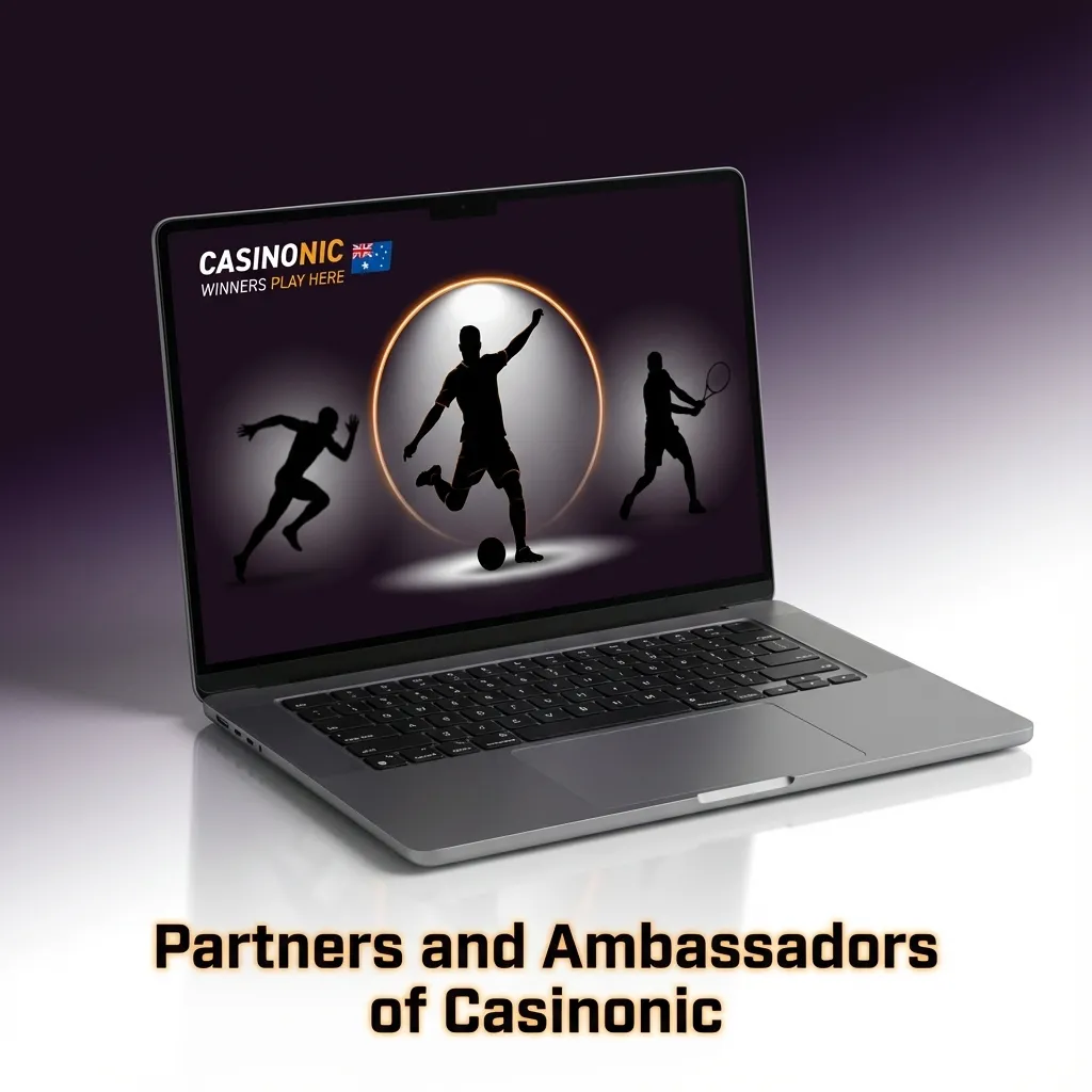 Graphic stating Casinonic currently has no public partners or ambassadors in Australia, focusing on platform and player protection